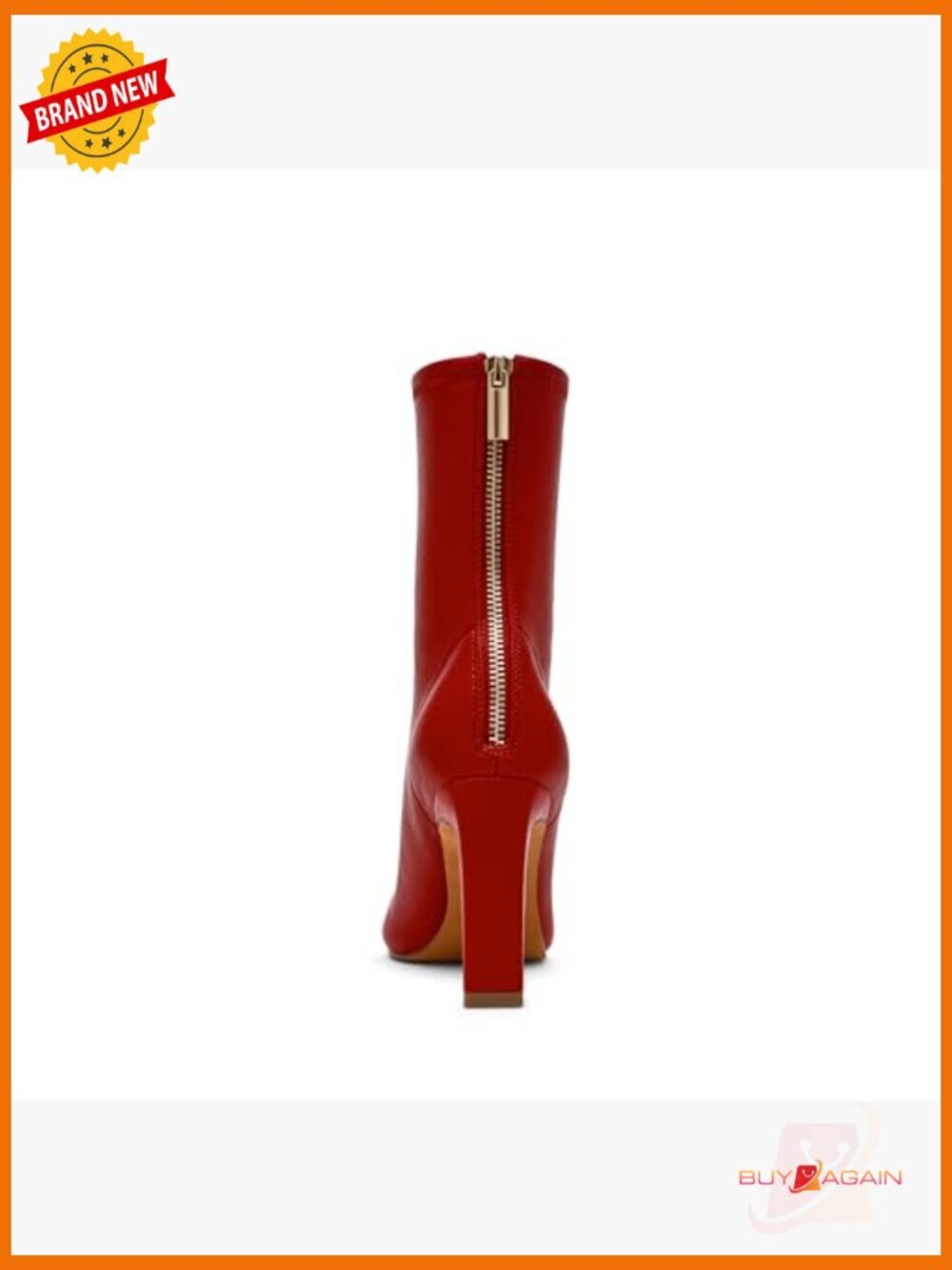 Mid Calf Boots Block Heel Zip Closure Polyurethane Fall Fashion - Picture 3 of 7